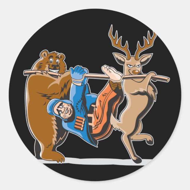 Adesivo Redondo Vingança Animal Anti-Caça (Frente)