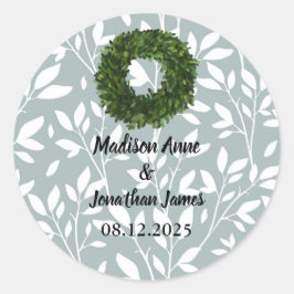 Adesivo Redondo Vinha Floral Simples Sai Do Casamento