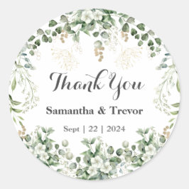 Adesivo Redondo Vinhas Verdant: Folhagem Dourada e Verde