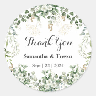 Adesivo Redondo Vinhas Verdant: Folhagem Dourada e Verde