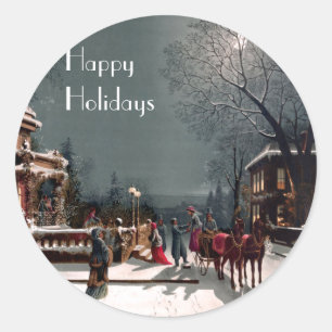 Adesivo Redondo Vinheiros do Partido do Natal Vitoriano