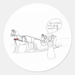 Adesivo Redondo Vinheta à vela