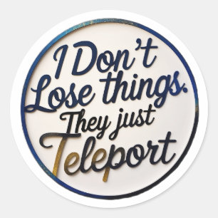 Adesivo Redondo Vinheta ADHD Engraçado - Para as mentes neurodiver