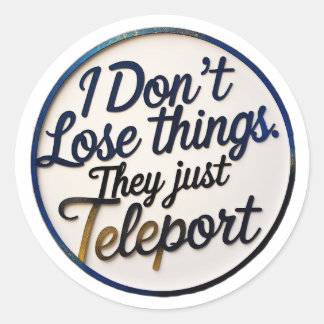 Adesivo Redondo Vinheta ADHD Engraçado - Para as mentes neurodiver