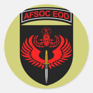 Adesivo Redondo Vinheta AFSOC EOD