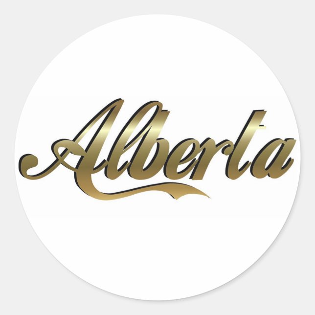 Adesivo Redondo Vinheta Alberta (Frente)