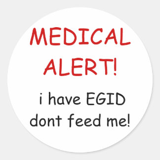 Adesivo Redondo Vinheta ALERTA MÉDICA