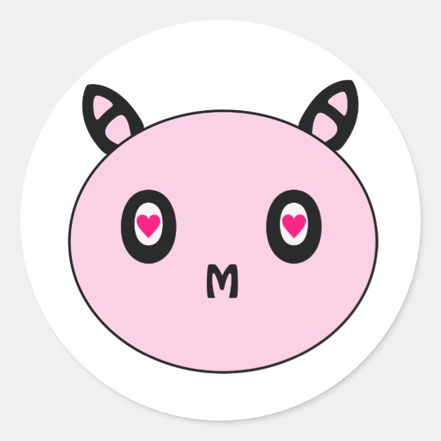 Adesivo Redondo Vinheta AMO (Frente)