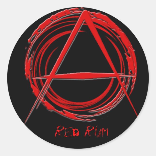 Adesivo Redondo Vinheta anarquista (Frente)