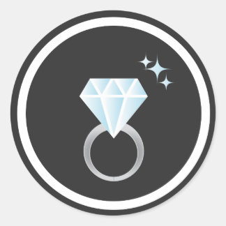 Adesivo Redondo Vinheta Anel Diamond
