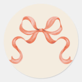 Adesivo Redondo Vinheta Arco de Natal com Aquarela - Vermelho