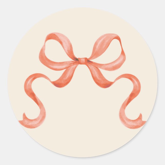 Adesivo Redondo Vinheta Arco de Natal com Aquarela - Vermelho (Frente)