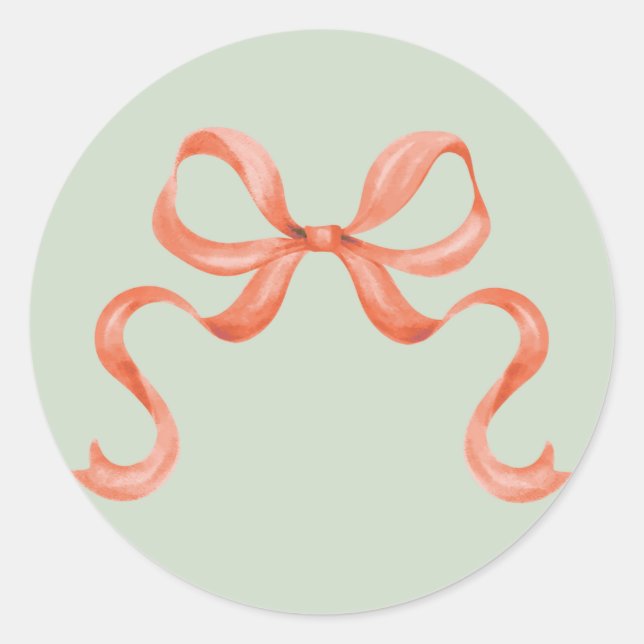 Adesivo Redondo Vinheta Arco de Natal com Aquarela - Vermelho (Frente)