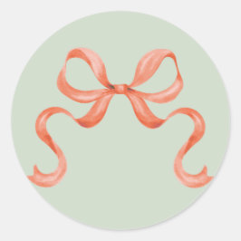 Adesivo Redondo Vinheta Arco de Natal com Aquarela - Vermelho