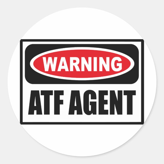 Adesivo Redondo Vinheta ATF AGENT (Frente)