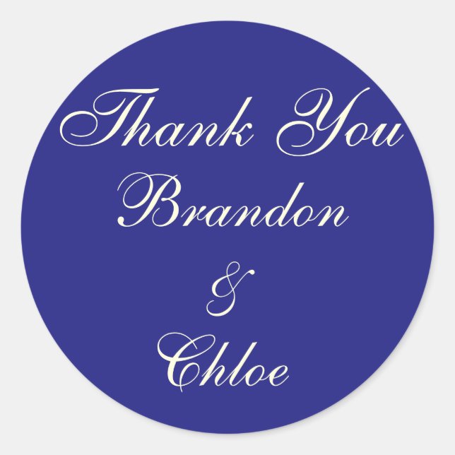 Adesivo Redondo Vinheta Azul Esapafilhado, Branco Esbranquiçado e  (Frente)