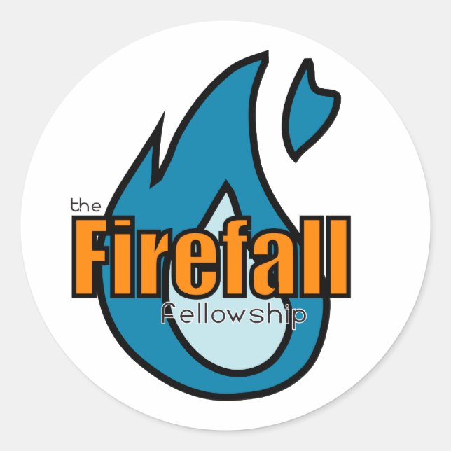 Adesivo Redondo Vinheta Azul Firefall (Frente)