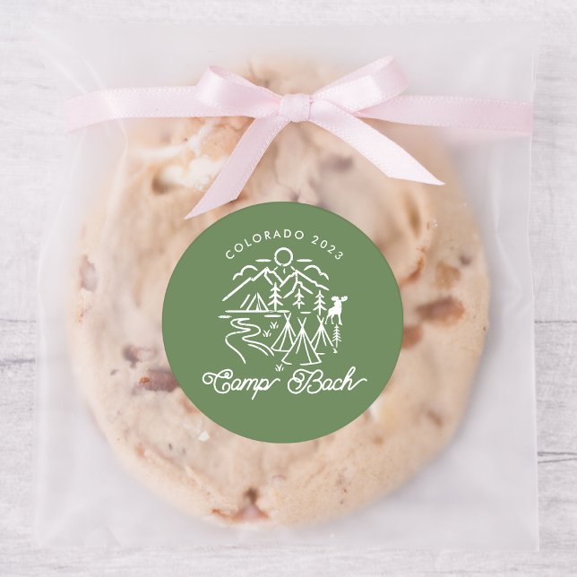 Adesivo Redondo Vinheta Bachelorette Camp (Criador carregado)