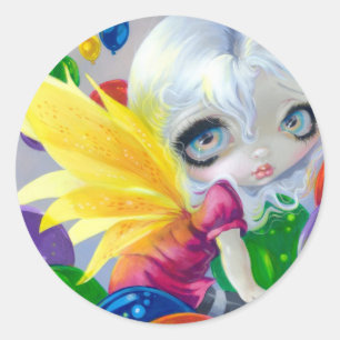 Adesivo Redondo Vinheta "Balões de Fada"