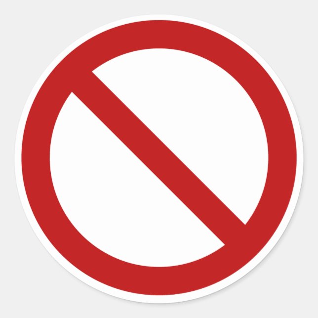 Adesivo Redondo Vinheta "Ban" DIY (Frente)