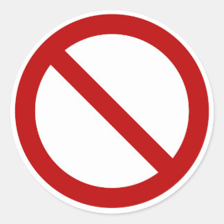 Adesivo Redondo Vinheta "Ban" DIY