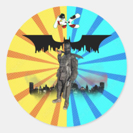 Adesivo Redondo Vinheta BAT-MAN AC