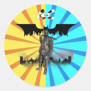 Adesivo Redondo Vinheta BAT-MAN AC