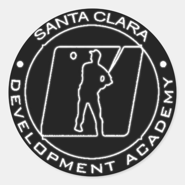 Adesivo Redondo Vinheta Bat Softball (Frente)