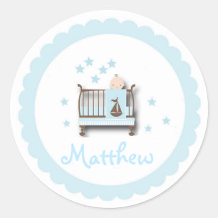 Adesivo Redondo Vinheta/Bebê