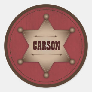 Adesivo Redondo Vinheta-bebê-vaqueiro B