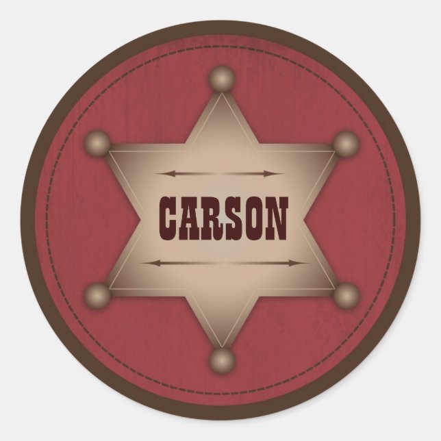 Adesivo Redondo Vinheta-bebê-vaqueiro B (Frente)