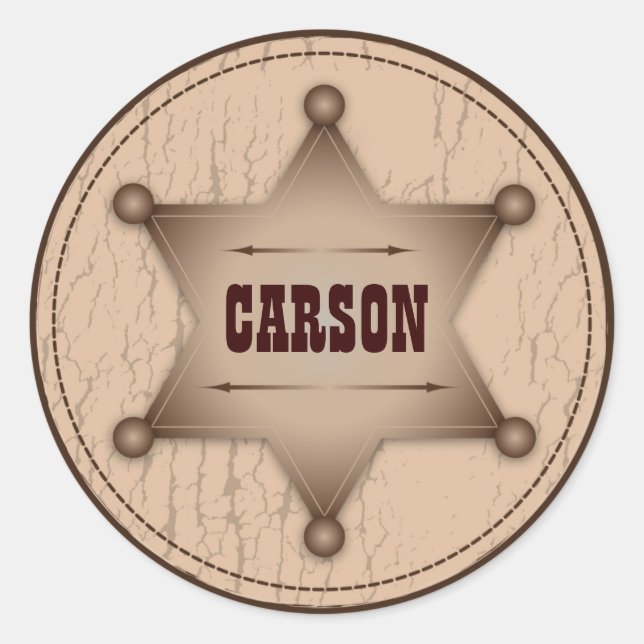 Adesivo Redondo Vinheta-bebê-vaqueiro B2 (Frente)