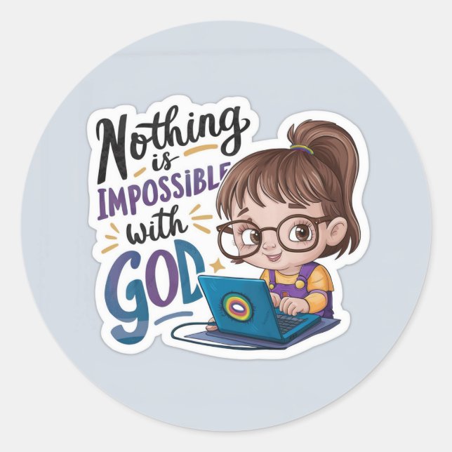 Adesivo Redondo vinheta bíblia (Frente)