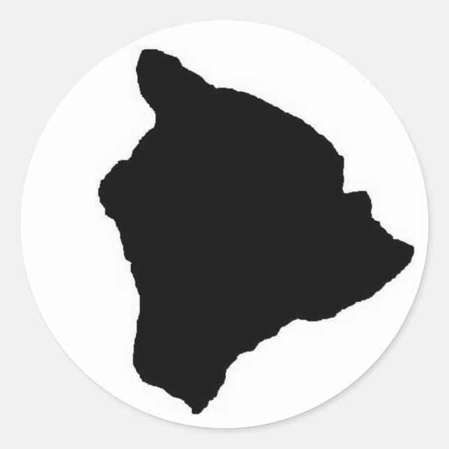 Adesivo Redondo Vinheta Black Big Island (Frente)