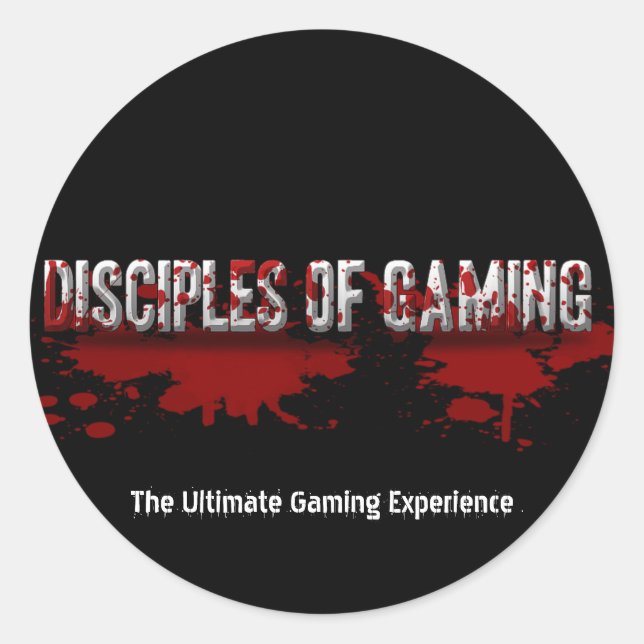 Adesivo Redondo Vinheta Bloodsplatter DoG (Frente)