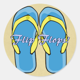 Adesivo Redondo Vinheta Blue Flipfloker