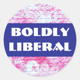 Adesivo Redondo Vinheta BOLDLY LIBERAL