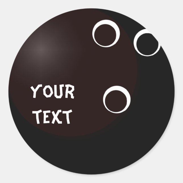 Adesivo Redondo vinheta boliche (Frente)