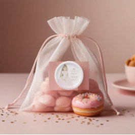 Adesivo Redondo Vinheta bonito do partido Princesa para Favores/De