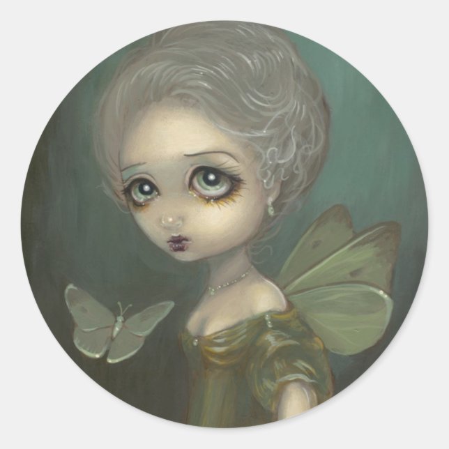 Adesivo Redondo Vinheta "Borboletas" (Frente)