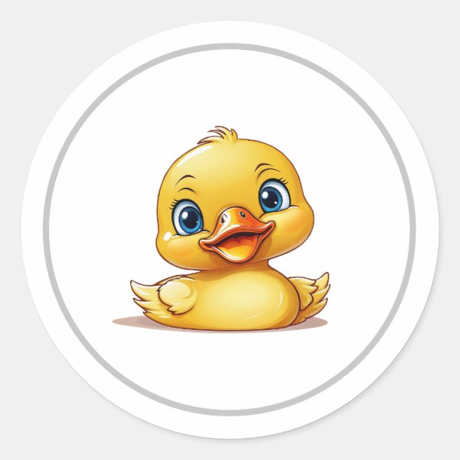 Adesivo Redondo Vinheta - Borracha Ducky (Frente)