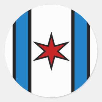 Adesivo Redondo Vinheta branca do círculo de proteção moderna