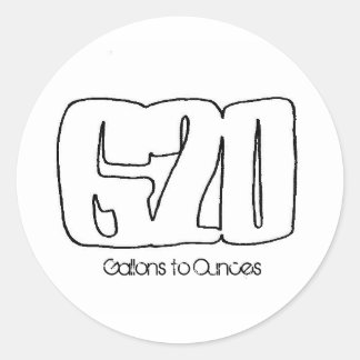 Adesivo Redondo Vinheta branca G2O