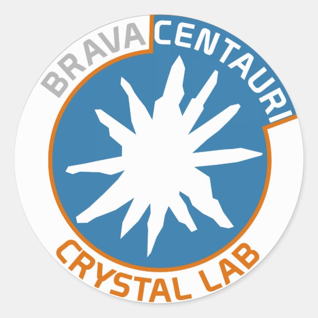 Adesivo Redondo Vinheta Brava Centauri Crystal Lab (Folha de 20) (Frente)