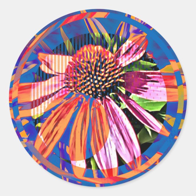 Adesivo Redondo Vinheta Brilhante e Bonita (Frente)