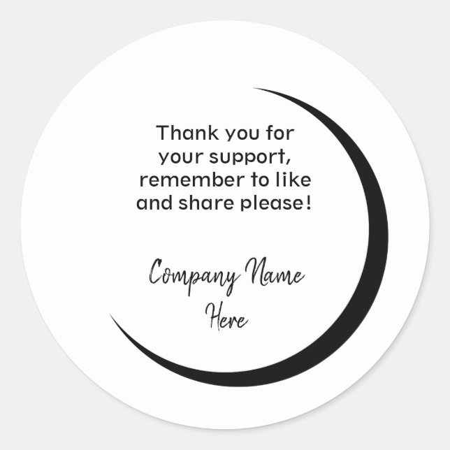 Adesivo Redondo Vinheta brilhante redonda com lua crescente (Frente)