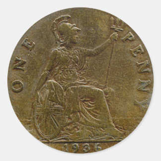 Adesivo Redondo Vinheta britânica 1936