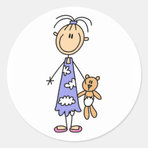 Adesivo Redondo Vinheta Buddy Bear Cuddle