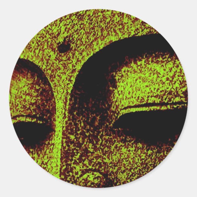 Adesivo Redondo Vinheta BUDHA (Frente)