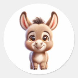 Adesivo Redondo Vinheta-burro